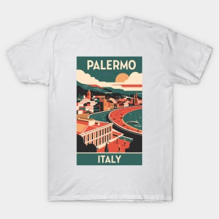 A Vintage Travel Art of Palermo - Italy T-Shirt